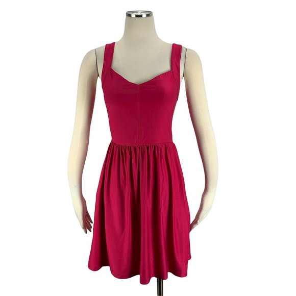 Be Bop Dresses & Skirts - Be Bop Pink Medium Dress Pockets Fit and Flare A Line Sleeveless Retro 50s Stret
